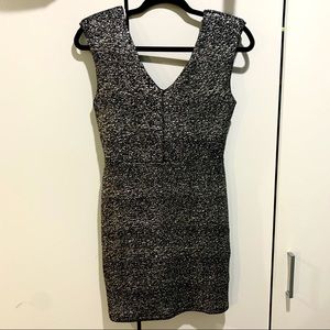 Black and Silver Bodycon Dress